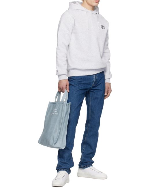 A.P.C. Blue Double Handle Shoulder Bag for men