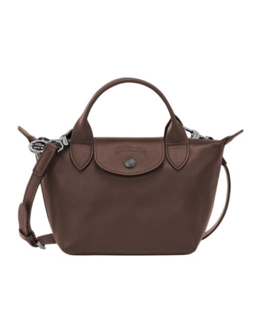 Longchamp Brown Le Pliage Xtra Xs Top Handle Bag