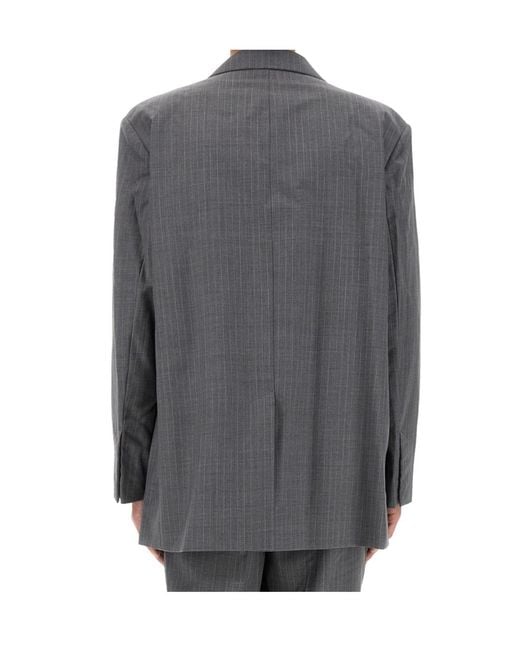 Helmut Lang Gray Single-Breasted Tailored Blazer for men