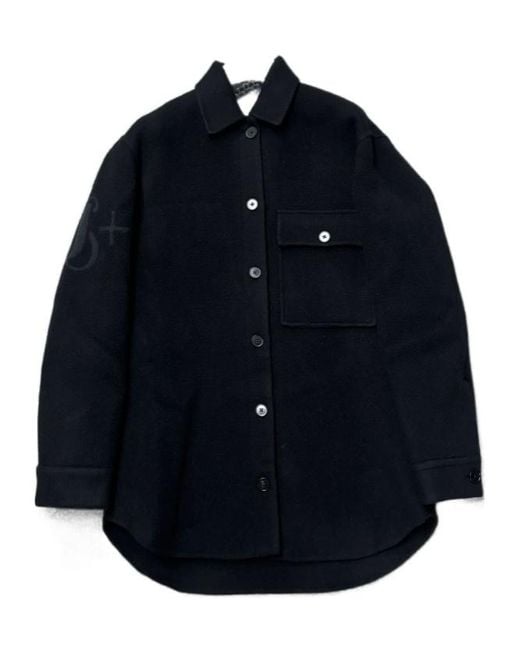 Jil Sander Blue Long-Sleeved Casual Jacket