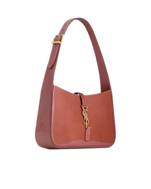 Saint Laurent Red Le 5 À Logo Plaque Shoulder Bag