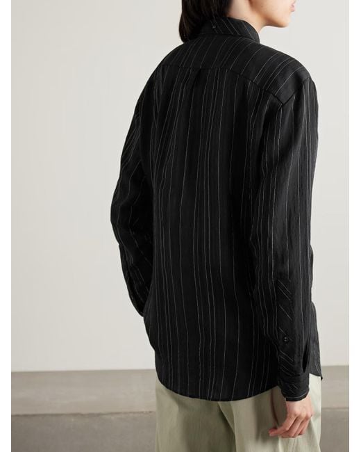 Proenza Schouler Black Raven Striped Shirt