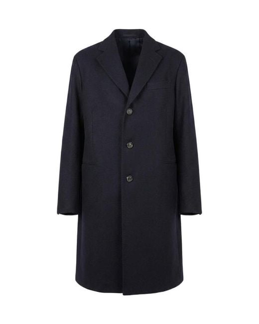 Boglioli Blue Double-Breasted Coat for men