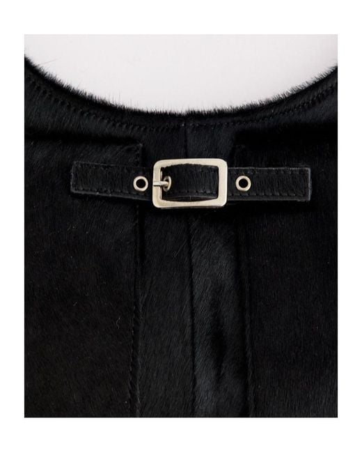 GIMAGUAS Black Magnetic Buckle Shoulder Bag