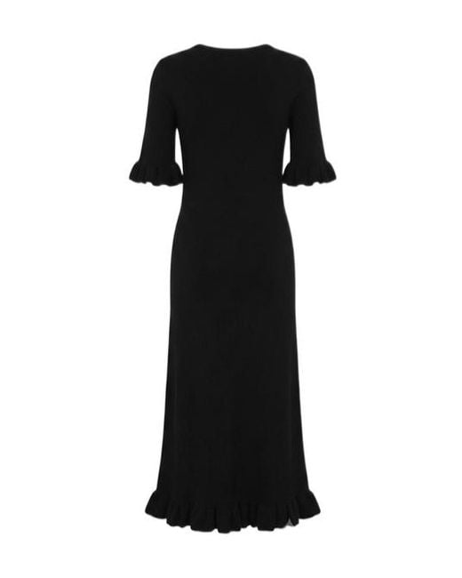 Jil Sander Black Round Neck Dress