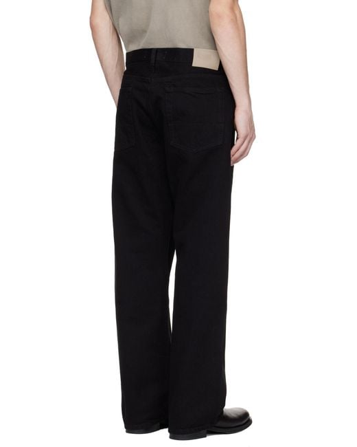 Our Legacy Black Third Cut Straight-Leg Jeans for men