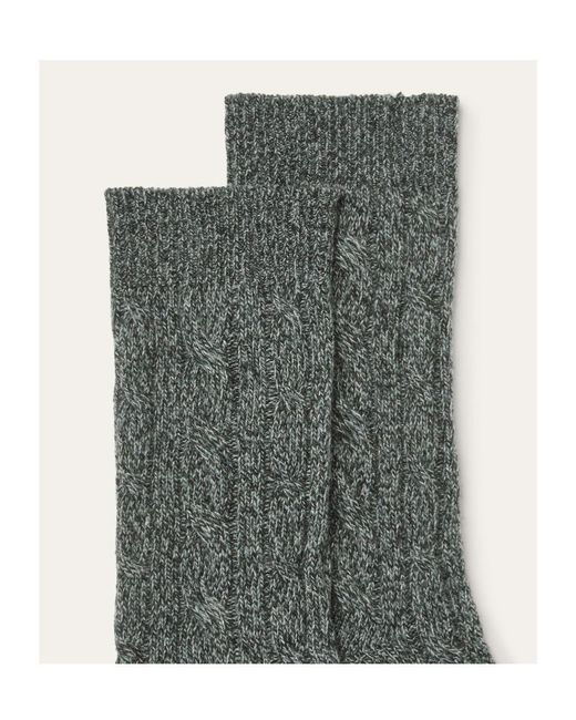 Loro Piana Gray Treccia Socks for men