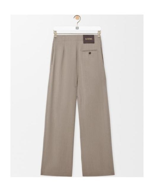 Loewe Gray Pressed Crease Belted Trousers