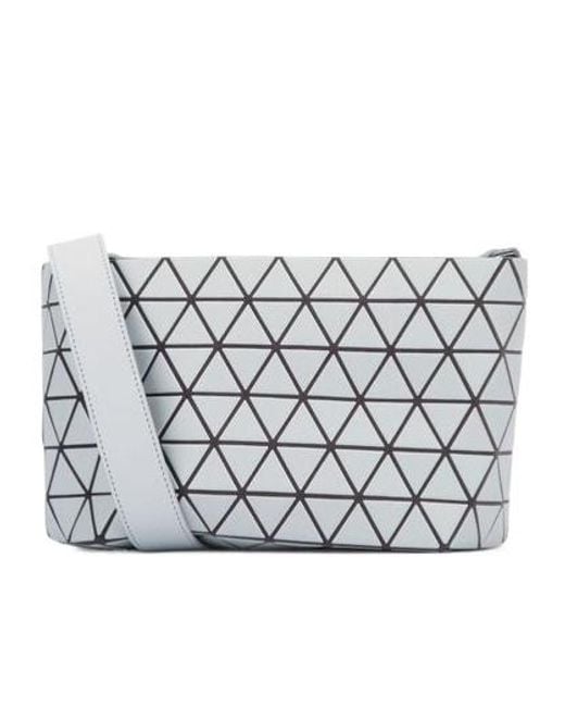 Issey Miyake Gray Crystal Matte Zip-Up Shoulder Bag