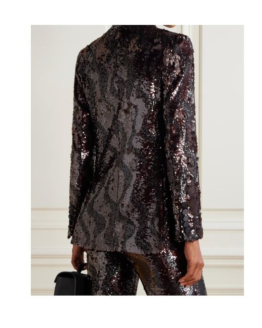 Veronica Beard Black Sevyn Sequined Satin Jacket