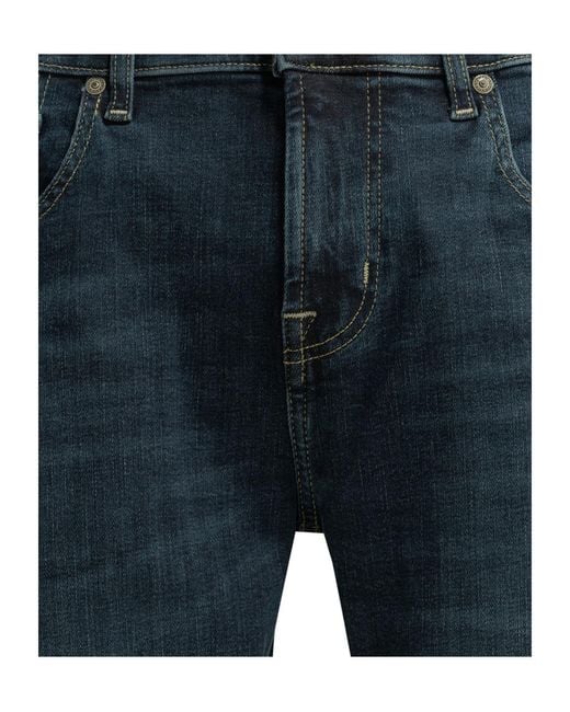 7 For All Mankind Blue Straight-Leg Trousers for men