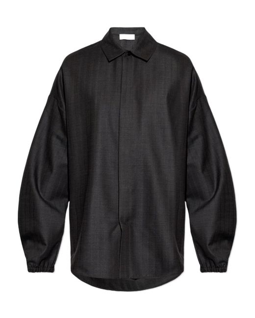 Fear Of God Blue Oversized Wool Shirt for men
