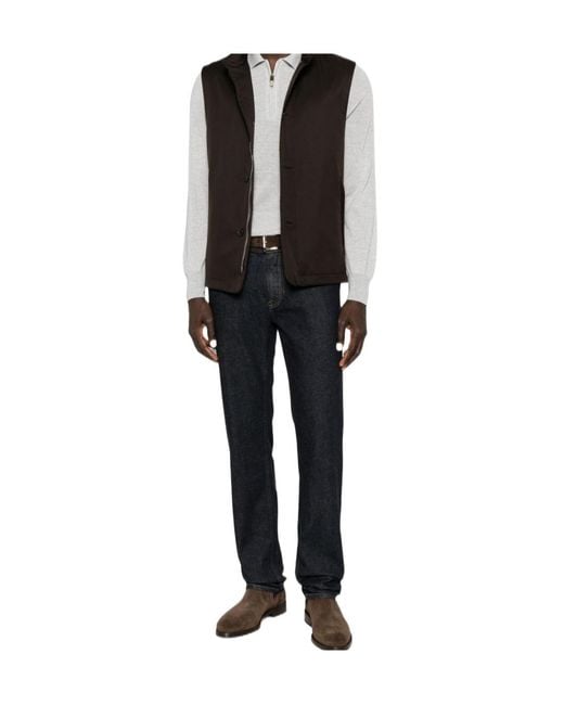 Brioni Blue Straight-Leg Jeans for men