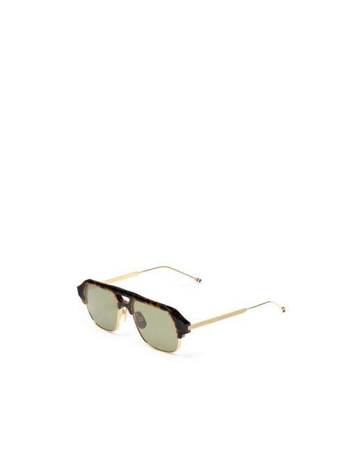 Thom Browne Metallic Pilot-Frame Sunglasses for men