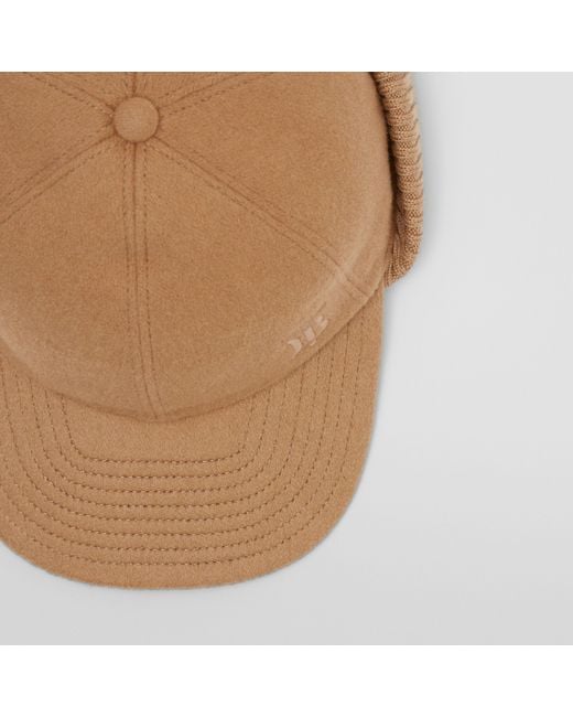 Burberry Brown Tb Monogram-Embroidered Reconstructed Cap for men