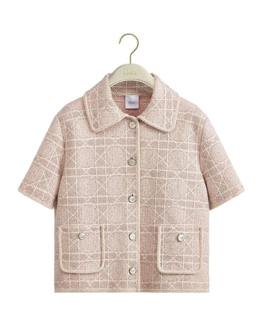 Dior Natural Macrocannage Short-Sleeved Jacket