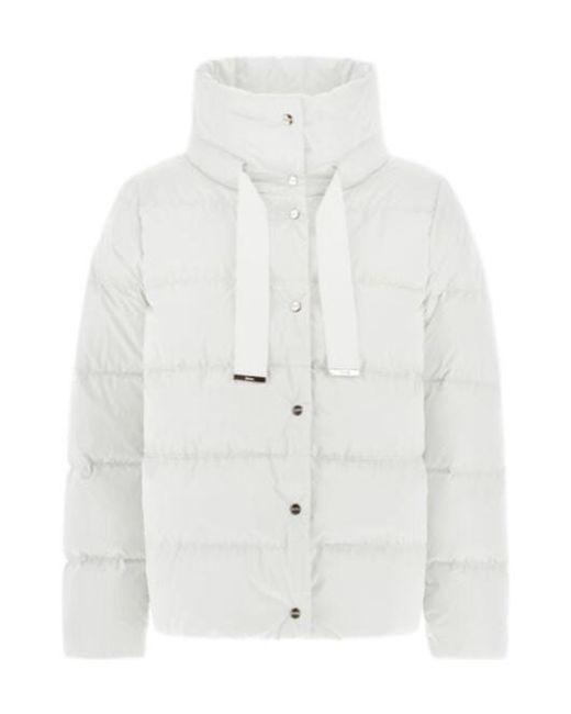 Herno White 'Satin Cape' Jacket