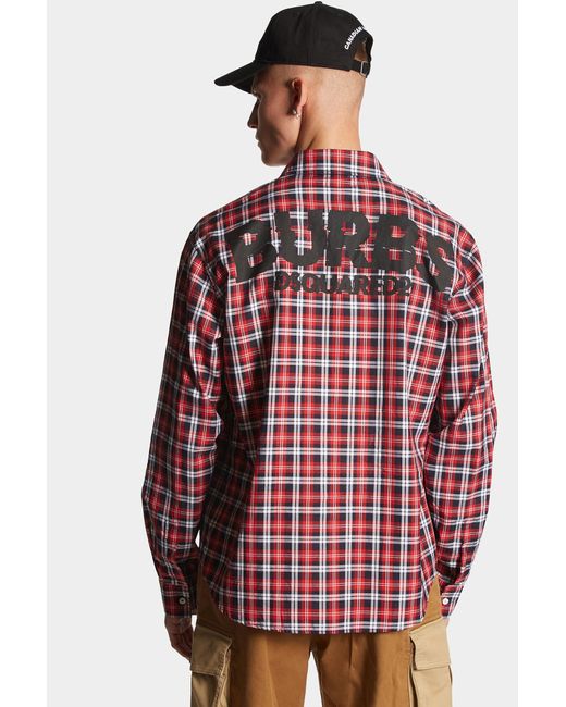 DSquared² Red Canadian Burbs Shirt for men