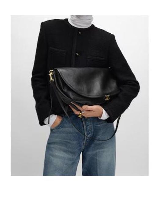 Céline Black Halfmoon Soft Triomphe Bag