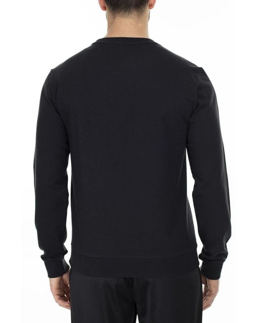EA7 Blue Round-Necked Logo Sweater for men