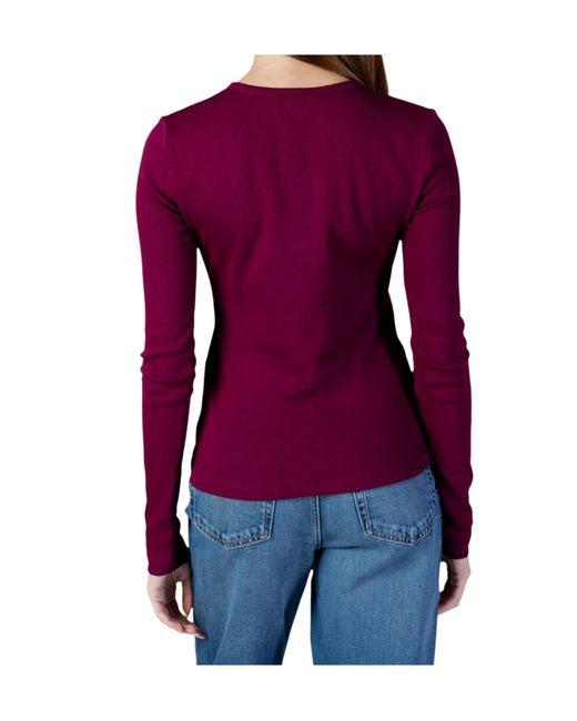 Calvin Klein Blue Long-Sleeved Button-Up T-Shirt