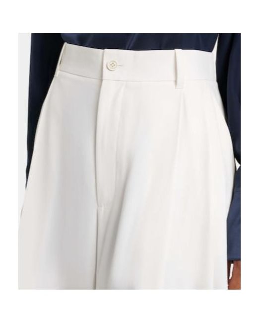 Ralph Lauren White Silk Culottes