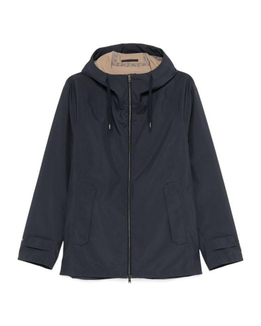 Herno Blue Hooded Jacket for men