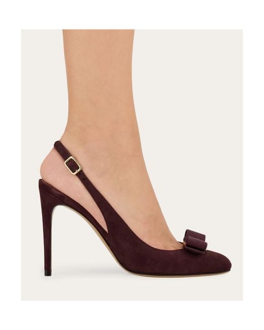 Ferragamo Brown Vara Bow Slingback