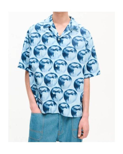 KENZO Blue Apple Pop' Haiwaiian Short Sleeve Shirt for men