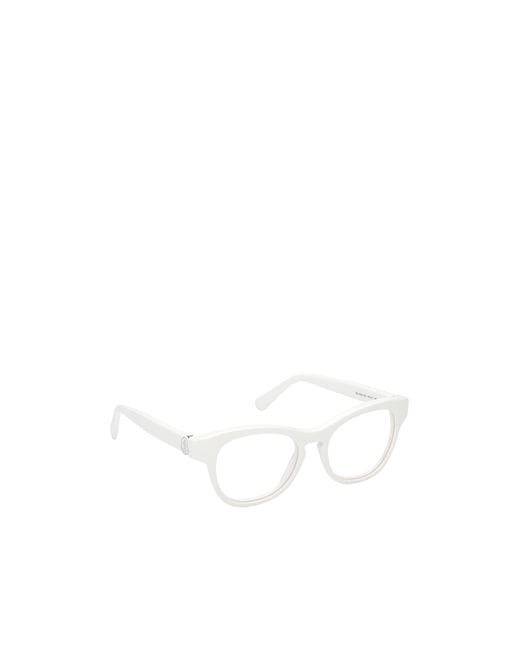 Moncler White Eyewear Round Frame Glasses for men