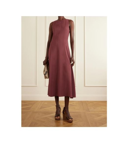 Brunello Cucinelli Brown Suede Espadrille Wedges With Precious Loop