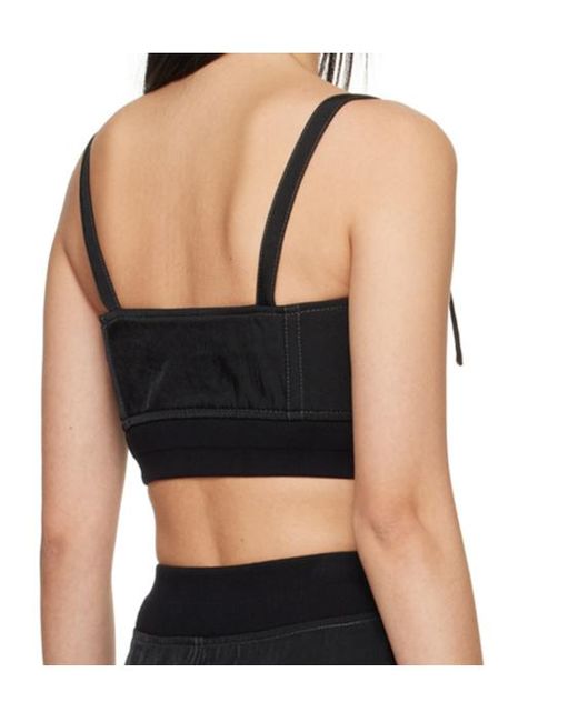 Dion Lee Black Sleeveless Cropped Bustier Top