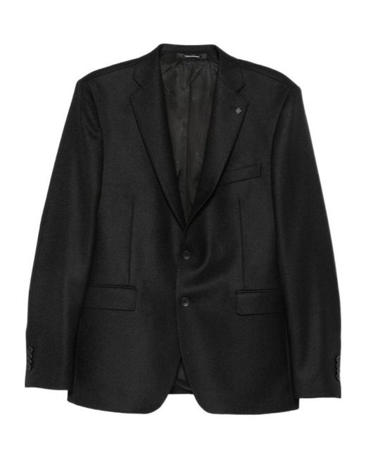 Tagliatore Black Single-Breasted Suit Jacket for men