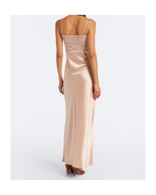 AYA MUSE White Myra Lace And Satin Gown