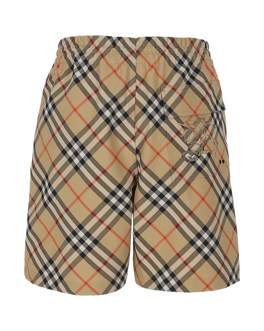 Burberry Multicolor Check Printed Bermuda Shorts for men