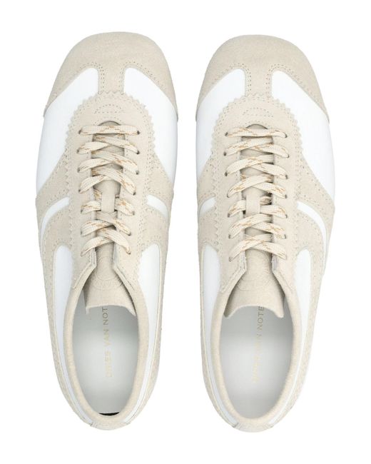 Dries Van Noten White Lace-Up Sneakers for men