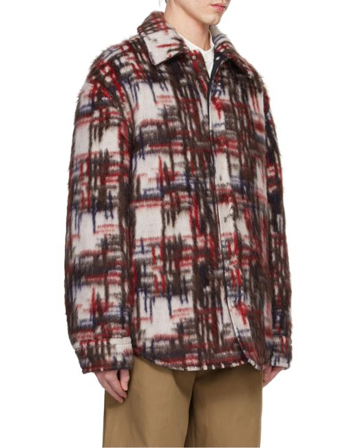 Bottega Veneta Red Drop Shoulder Brushed Jacket for men