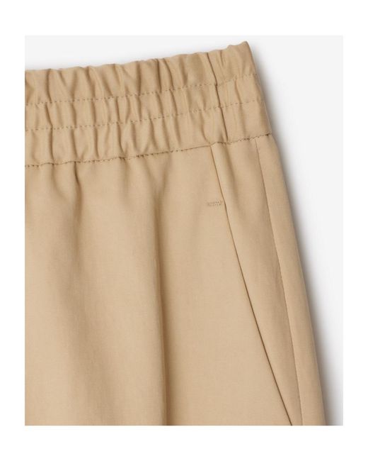 Burberry Natural Cotton Tailored Trousers