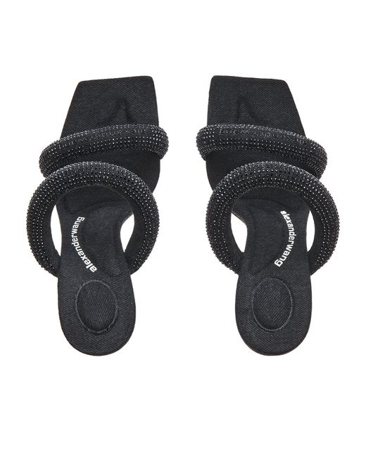 Alexander Wang Black Julie Embellished Heeled Sandals
