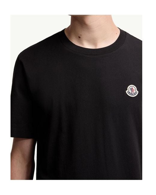 Moncler Black Logo Patch Three Pack Of T-Shirts for men