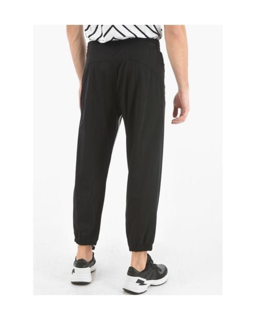 Neil Barrett Black Side-Stripe Track Pants for men