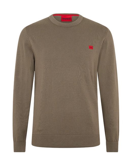 Boss Brown Crew Neck Knit Sweater for men