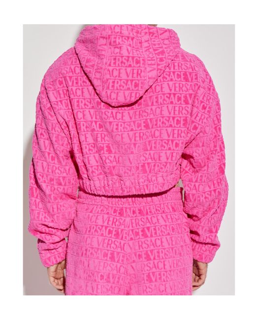 Versace Pink Hoodies for men