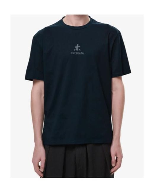 Premiata Blue Logo-Print T-Shirt for men