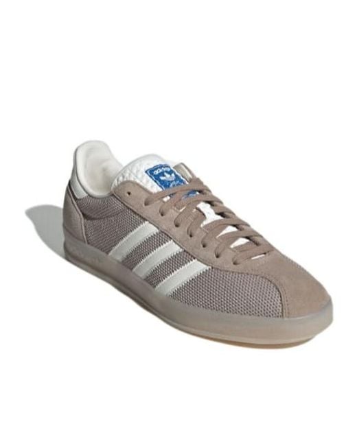 Adidas Originals Gray Gazelle Indoor Pro Low-Top Sneakers for men