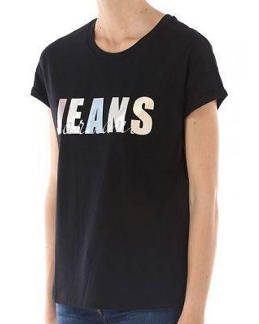 Armani Jeans Black Logo Details T-Shirt