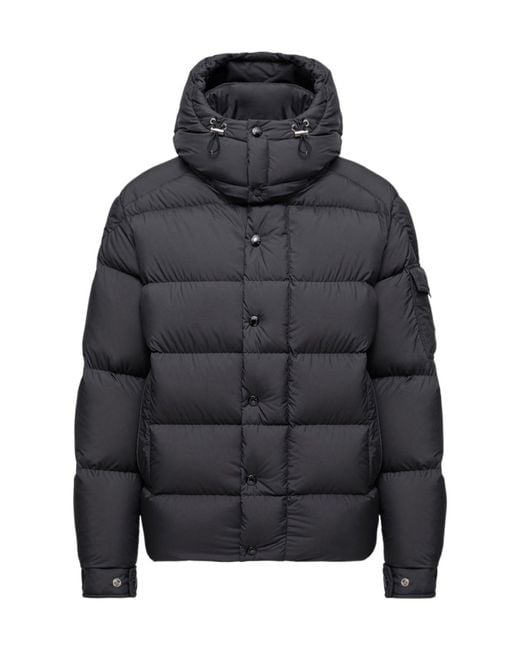 Moncler Black Maya 70 Hooded Short Down Jacket