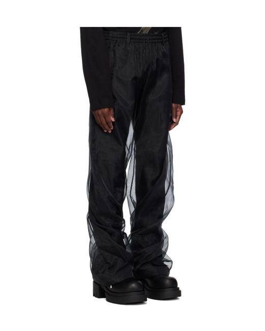 we11done Black Layered Trousers for men