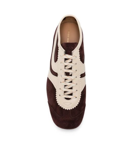 Dries Van Noten Brown Lace-Up Sneakers for men