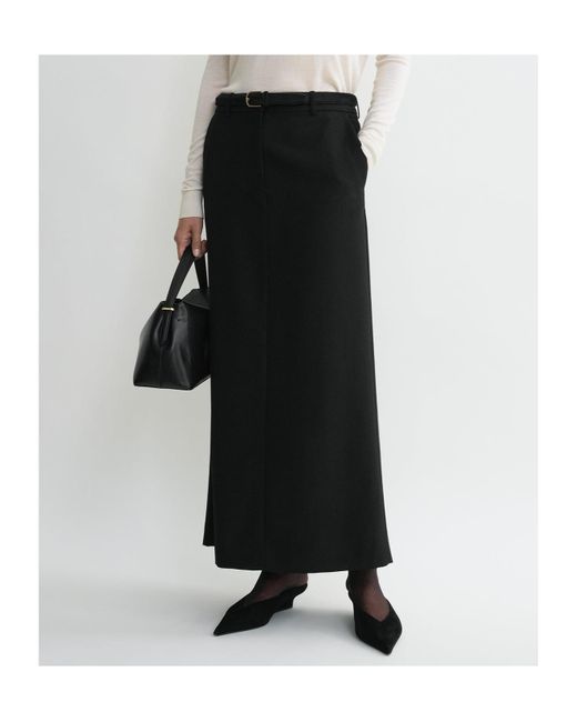 Totême Black Totême Low-Waisted Pencil Skirt